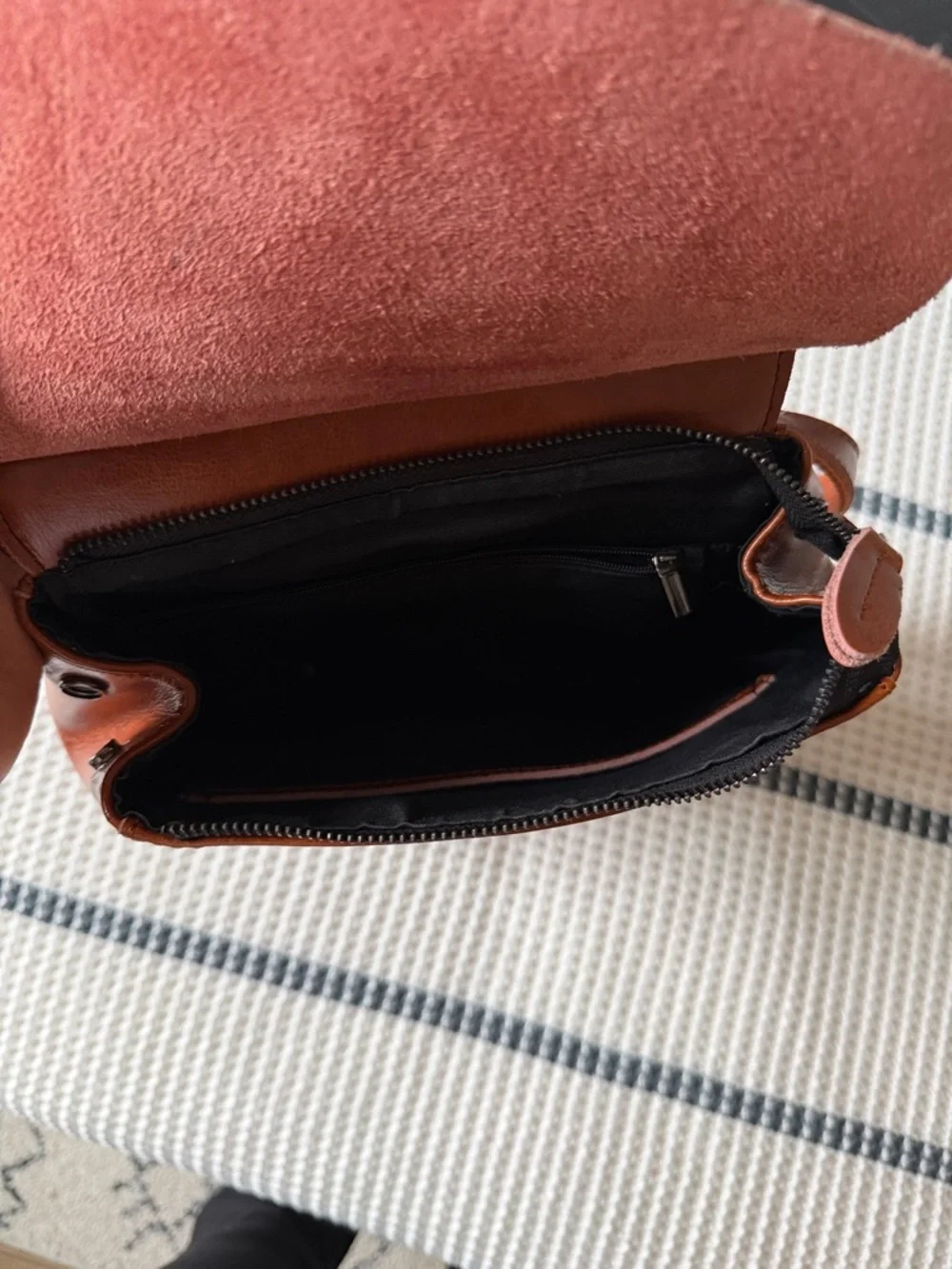 Men's Casual Brown Leather Backpack